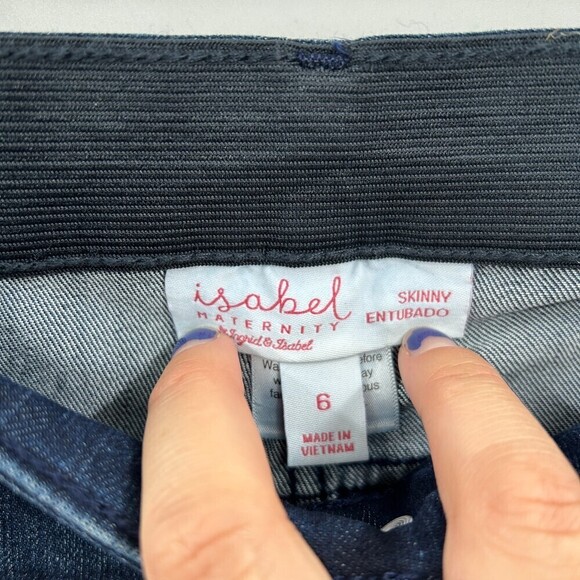 NWT ISABEL MATERNITY Power Stretch Denim Blue Skinny Jeans Size 6 / 29 - Picture 4 of 7